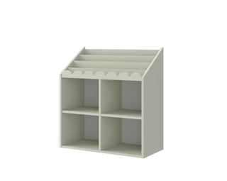 Children’s Montessori bookcase with 4 spacious shelves Juno green 33x71 cm