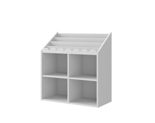 Children’s Montessori bookcase with 4 spacious shelves Juno snow white 33x71 cm
