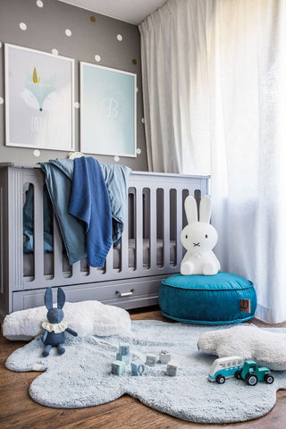 Children's bed with drawer 70x140 cm Raffi grey for babies and toddlers