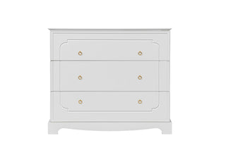 Baby Room ROYAL Timeless white: Cot/Toddler bed 70x140 with drawer | 2-door wardrobe | 3-drawer changing table | Ona's furniture - kids room furniture
