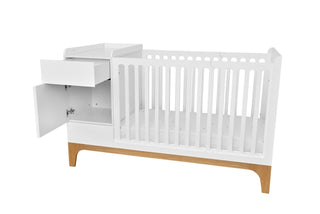 Convertible bed 70x120/160 cm Brio white for babies and toddlers