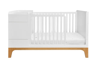 Convertible bed 70x120/160 cm Brio white for babies and toddlers