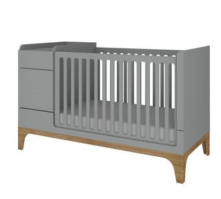 Convertible bed 70x120/160 cm Brio grey for babies and toddlers