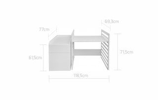 Convertible bed 70x120/160 cm Brio grey for babies and toddlers