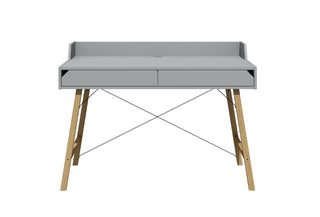 Children's desk with 2 spacious drawers Iris grey 60x120 cm