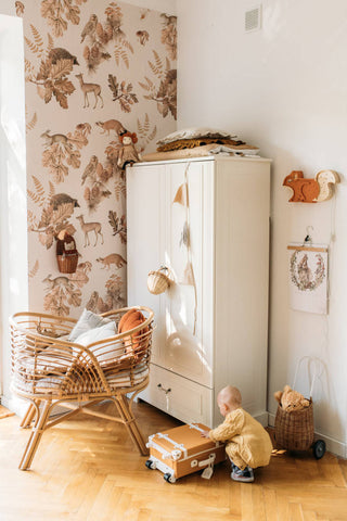 Children's wardrobe with two doors Raffi white 51x102 cm