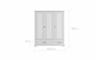 3-door wardrobe INES Elegant white | Ona's furniture - kids room furniture