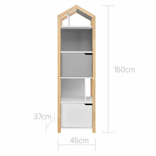 Bookcase MANHATTAN Joey grey | Ona's furniture - kids room furniture