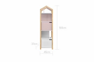 Bookcase MANHATTAN Joey flamingo | Ona's furniture - kids room furniture