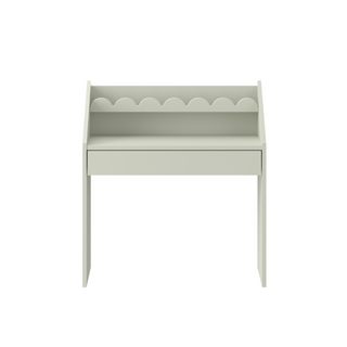 Children's Montessori desk with drawer and shelf Juno green 33x71 cm