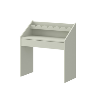 Children's Montessori desk with drawer and shelf Juno green 33x71 cm