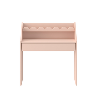 Children's Montessori desk with drawer and shelf Juno pink 33x71 cm