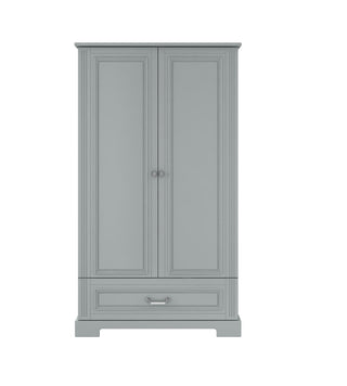 Baby room INES Neutral grey: Cot/Toddler bed 70x140 with drawer | 2-door wardrobe | 4-drawer changing table| Leaf enlarger