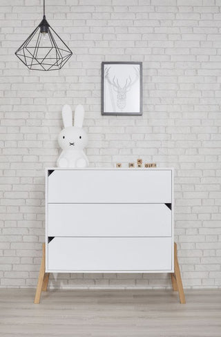 3-drawer changing table LOTTA Snow | Leaf enlarger Snow LOTTA Snow/PINETTE/TATAM