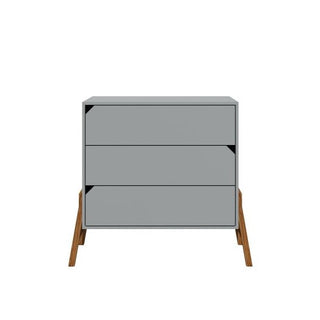 Baby room LOTTA Grey: Cot/Toddler bed 70x140 with drawer | 2-door wardrobe | 3-drawer changing table | Ona's furniture - kids room furniture