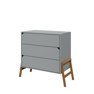 Baby room LOTTA Grey: Cot/Toddler bed 70x140 with drawer | 2-door wardrobe | 3-drawer changing table | Ona's furniture - kids room furniture