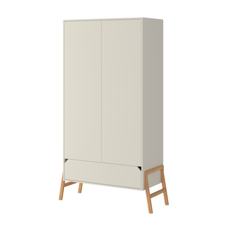 Complete baby room Iris beige | Convertible bed with drawer, wardrobe, changing table and changing top