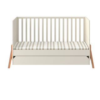 Complete baby room Iris beige | Convertible bed with drawer, wardrobe, changing table and changing top