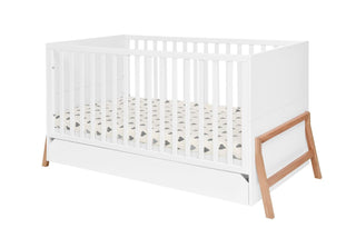 Baby room LOTTA Snow: Cot/Toddler bed 70x140 with drawer | 2-door wardrobe | 3-drawer changing table | Ona's furniture - kids room furniture