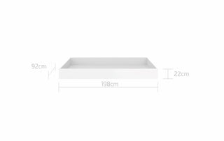 Storage bed 90x200 Iris beige with drawers on wheels