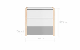 Changing table Savannah with changing top and 3 drawers