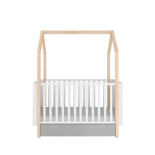 Complete baby room Savannah | Convertible bed with drawer and mattress, wardrobe, changing table and changing top