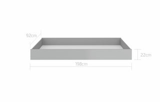 Bed 90x200 PINETTE | Drawer on wheels Grey PINETTE/LOTTA Grey Bed 90x200