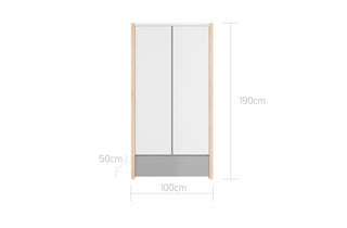 Baby room PINETTE: Cot 70x140/Junior bed 70x160 with drawer | 2-door wardrobe | 3-drawer changing table | Leaf enlarger grey | mattress