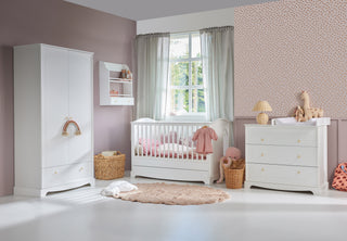 Children's bed with drawer 70x140 cm Patches for babies and toddlers