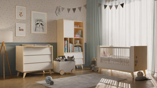 Convertible bed white 70x140/160 cm with mattress 70x140+70x20 Olive