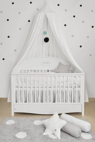 Cot/Toddler bed 70x140 with drawer GOOD NIGHT Snow | Ona's furniture - kids room furniture