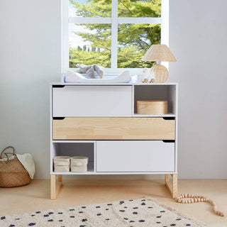 Complete baby room Jiffy | Convertible bed with drawer, wardrobe, changing table and changing top