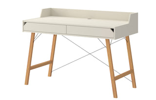 Children's desk with 2 spacious drawers Iris beige 60x120 cm