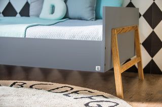 Bed 90x200 LOTTA Grey | Ona's furniture - kids room furniture