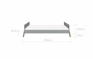 Bed 90x200 LOTTA Grey | Ona's furniture - kids room furniture