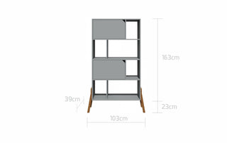 Bookcase LOTTA Grey | Ona's furniture - kids room furniture