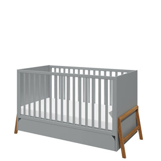 Cot/Toddler bed 70x140 with drawer LOTTA Grey | Ona's furniture - kids room furniture
