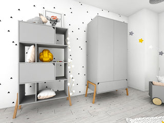 Bookcase LOTTA Grey | Ona's furniture - kids room furniture