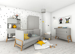 2-door wardrobe LOTTA Grey | Ona's furniture - kids room furniture