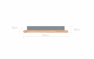 Wall shelf LOTTA Grey | Ona's furniture - kids room furniture