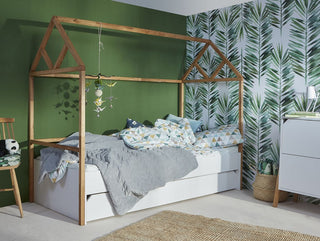 House bed 90x200 with drawer LOTTA Snow | Ona's furniture - kids room furniture