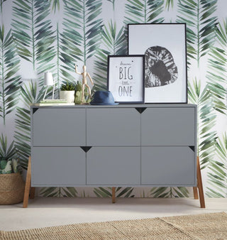 6-drawer changing table LOTTA Grey | Ona's furniture - kids room furniture