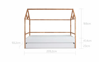 House bed 90x200 with drawer LOTTA Snow | Ona's furniture - kids room furniture
