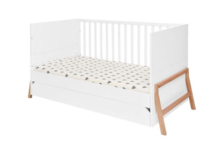 Cot/Toddler bed 70x140 with drawer LOTTA Snow | Ona's furniture - kids room furniture