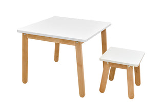 Table WOODY Elegant white | Ona's furniture - kids room furniture