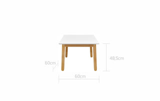 Table WOODY Elegant white | Ona's furniture - kids room furniture