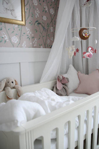 Cot/Toddler bed 70x140 with drawer INES Elegant white | Ona's furniture - kids room furniture