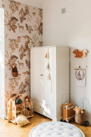 2-door wardrobe INES Elegant white | Ona's furniture - kids room furniture