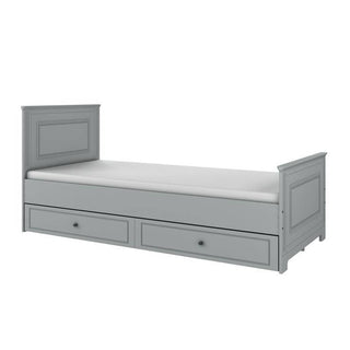 Bed 90x200 with drawer INES Neutral grey | Ona's furniture - kids room furniture